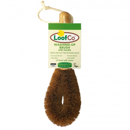 Loofco Coconut Fibre Dish Brush with Handle